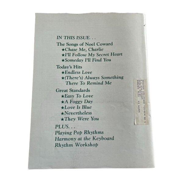 Sheet Music Magazine April May 1983 Noel Coward His Words and Music u - Picture 3 of 5